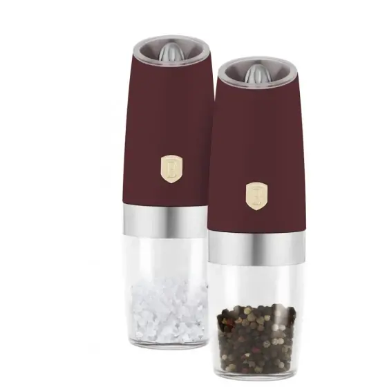 Rasnita gravitațională pentru piper și sare, set 2 piese, bordeaux mat - BH/9541 Cel mai bun preț