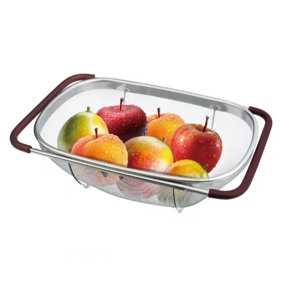 Coș flexibil din plasă cu mânere reglabile, din inox - BH/8824 Chilipir