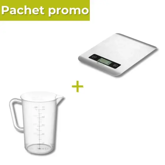 Ofertă Pachet Cantar bucatarie digital 5kg + Cana gradata 1L