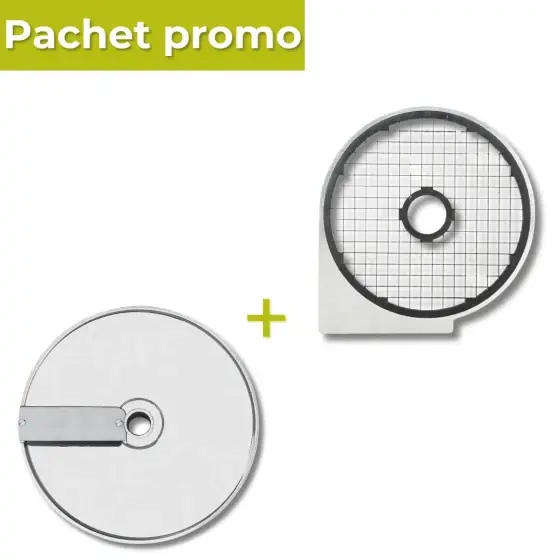 Pachet Disc taiere cuburi 8x8mm + Disc feliere DF-8 taietor legume Premium