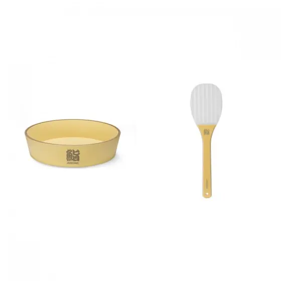 Preț mic Pachet Bol Hangiri pentru amestecarea orezului, Hasegawa, ø600x(H)140mm plus Paleta pentru orez Hangiri, Hendi, 400x115 mm
