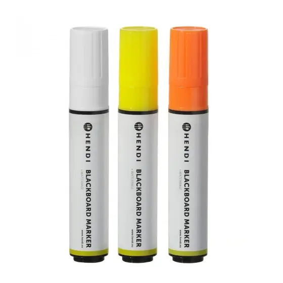Markere pentru tabla 15 mm, Hendi, 1 alb, 1 portocaliu si 1 galben, 3 pcs Ieftin