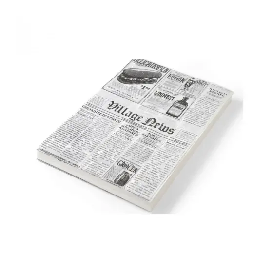 Preferatul clienților Set 500 foi hartie impermeabila grasime pentru servire cartofi prajiti / aperitive, Hendi, print tip ziar, 200x250 mm
