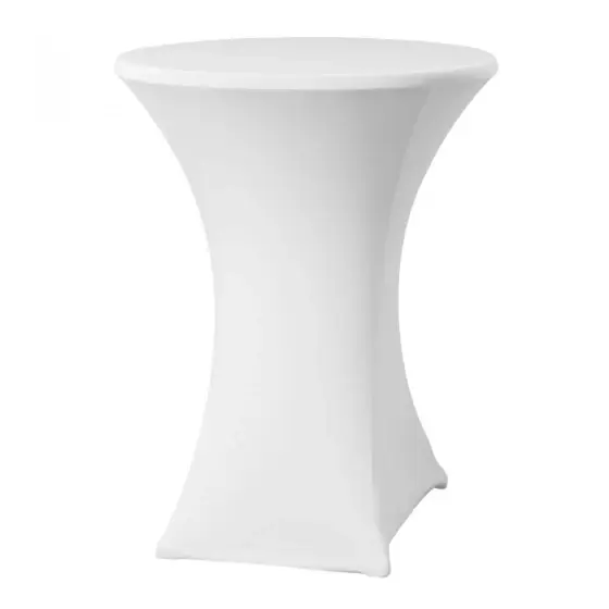 Ofertă exclusivă Fata de masa Hendi pentru mese tip bar/cockteil, crem, diametru 850x(h)1150mm,
