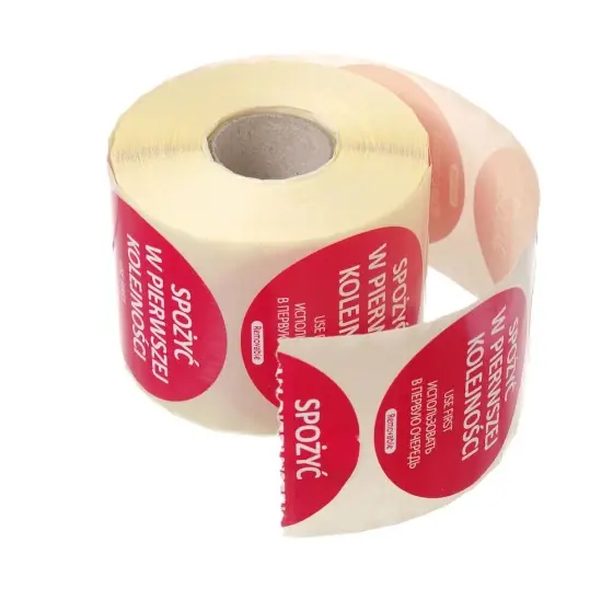 Bestseller Etichete reutilizabile pentru siguranta alimentelor - "A se utiliza pana la", HENDI, 500 buc / rola, ø50 mm