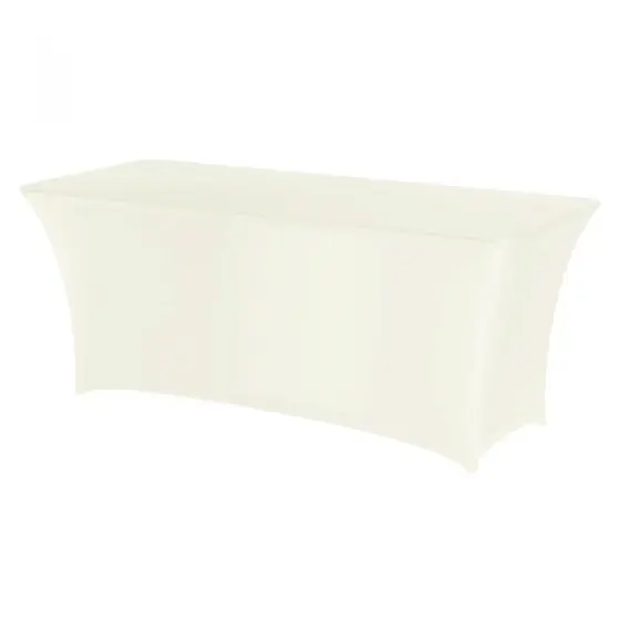Preferatul clienților Fata de masa tip husa, crem pentru masa dreptunghiulara, Hendi, 1200x760x(h)730mm , 90% micro poliester / 10% elastan