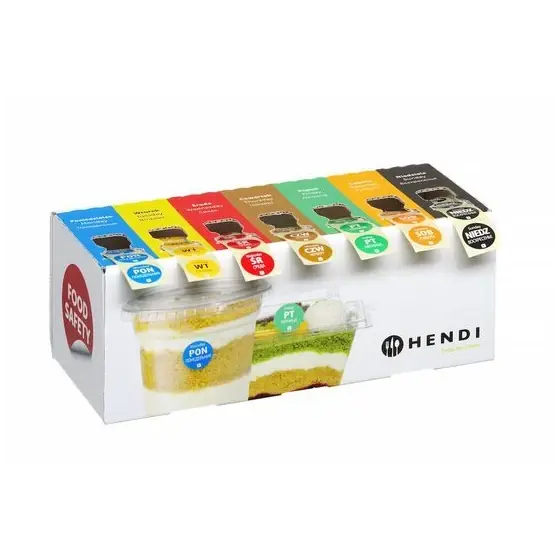 Set etichete adezive, zilele saptamanii, rotunde, Engleza/Romana/Bulgara, HENDI 240x80x(H)100mm Ofertă limitată