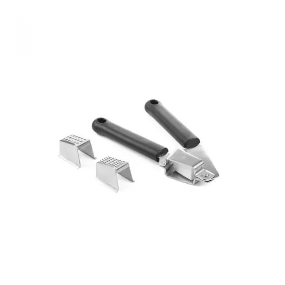 Premium Presa usturoi, Hendi, 2 gratare detasabile, inox cu maner polipropilena, 180x25 mm