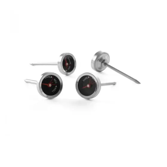 Set 4 termometre pentru friptura, Hendi, diametru 25 mm, Inox sonda 5 cm, indicator "rare-medium-well done" Livrare rapidă