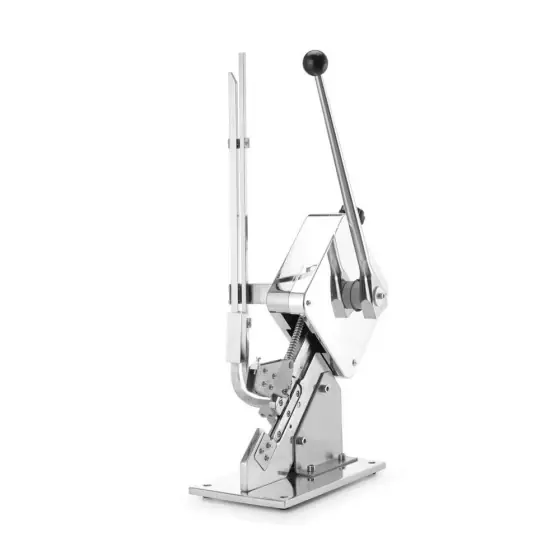 Retur ușor Aparat profesional capsator pentru sigilare mezeluri, inox, picioare antialunecare, parghie 390 mm, Hendi, 250x150x500 mm