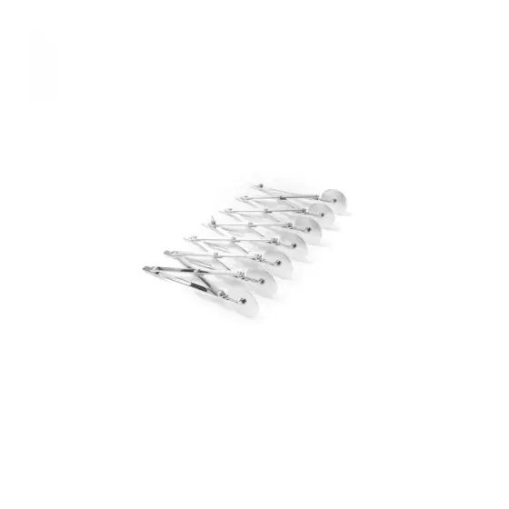 Cumpără acum Taietor pentru aluat din otel inoxidabil cu 7 role, reglare usoara a latimii de taiere, dimensiune rola 55 mm, 222x80x(h)55 mm