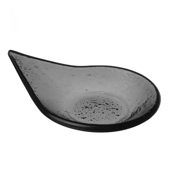 Retur ușor Vas de sticla neagra cu picatura de ploaie Vetro fingerfood, 80x100mm Fine Dine