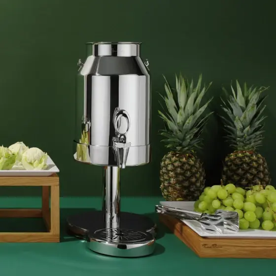 Chilipir Dozator de lapte De Luxe 6 l, Fine Dine, argintiu