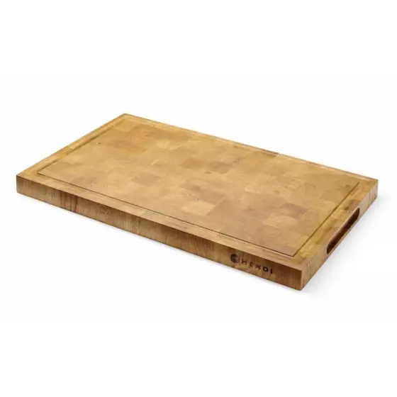 Platou de servire din stejar, cu granulatie finala, HENDI, 325x265x(H)30mm Calitate înaltă