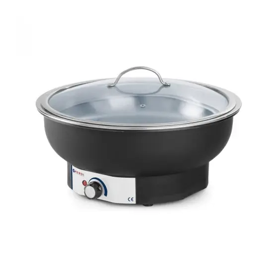 Chafing dish electric rotund, termostat 0-85 gr C, 405x(H)248 mm, 500W, Hendi Tesino Preferatul clienților