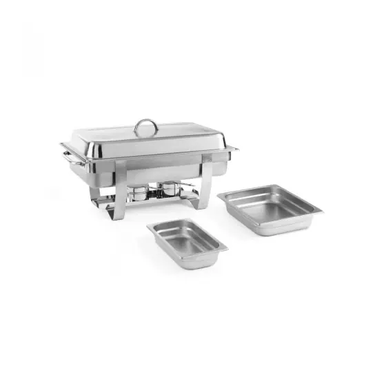 Cumpără online Set promotional chafing dish dreptunghiular Hendi Fiora + 2 tavi GN1/2 + 3 tavi GN1/3