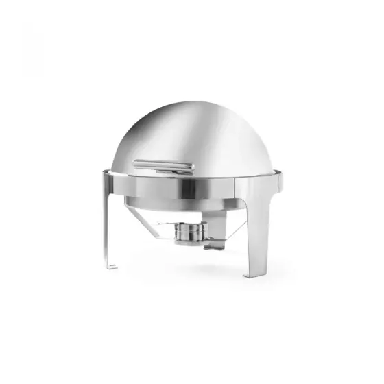 Chafing dish rotund cu capac rolltop, inox, 5,6 lt, 510x540x(H)480 mm, Hendi, sistem deschidere fara zgomot Plată securizată