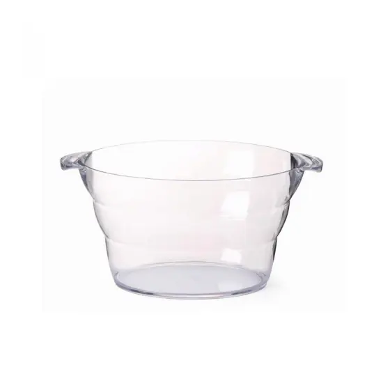 Reducere extra Frapiera gheata ovala, pt sampanie, bere, bauturi, Hendi, policarbonat transparent, 420x290x230 mm
