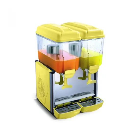 Preferatul clienților Dispenser pentru suc 2x12 l cu regulator de temperatura, Hendi, 230 V, 43x43x(H)64 cm