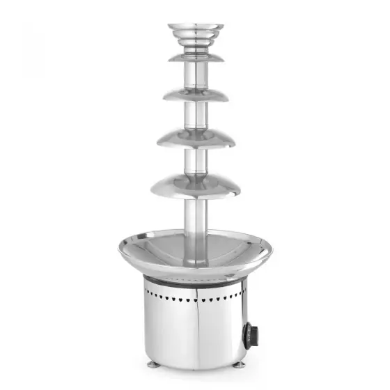 Livrare expres Fantana de ciocolata Hendi, 265 W, functie mentinere la cald pana la 110?C Argintiu, capacitate maxima 6 Kg de ciocolata