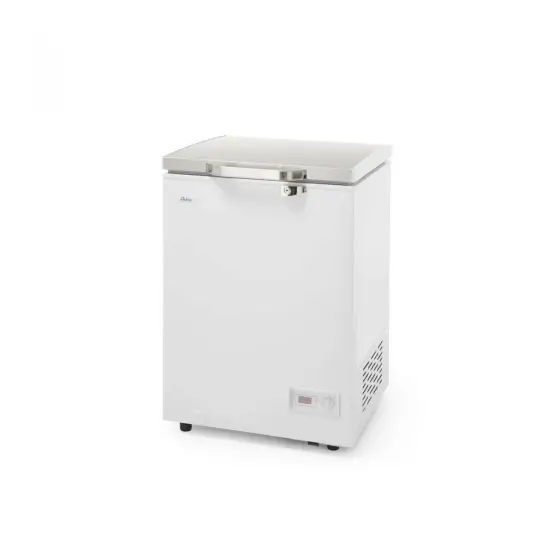 Preferatul clienților Lada frigorifica profesionala 93 L, interval racire -26 / -18 C, ARKTIC by Hendi, 65 W, corp aluminiu cu izolatie spuma de 70 mm, clasa energetica F, 574x608x845 mm, Clasa energetica F