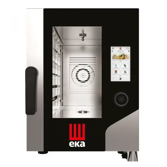 Retur ușor Cuptor cu aburi cu convectie Millennial Touch Screen Gastro Compact 6x GN 1/1, electric, Tecnoeka, 400V/7800W, 500x930x(H)700mm