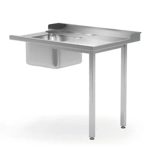 Reducere de preț Masa prespalare cu o cuva pe stanga, pentru masina de spalat 1200x600x(H)850 mm, atasare pe partea dreapta
