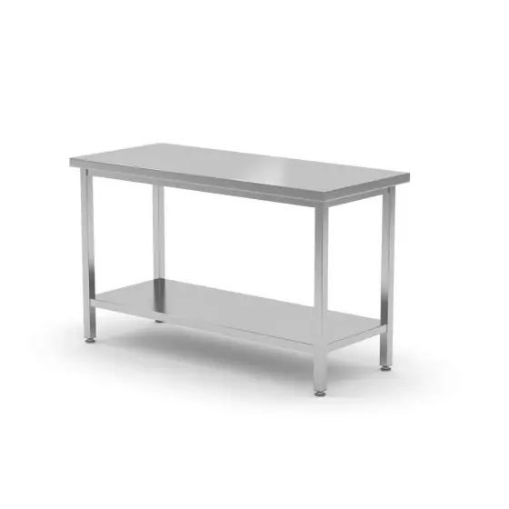 Masa de lucru ranforsata cu raft, adancime de 700 mm, Hendi, Kitchen Line, 800x700x(H)850mm Plată sigură
