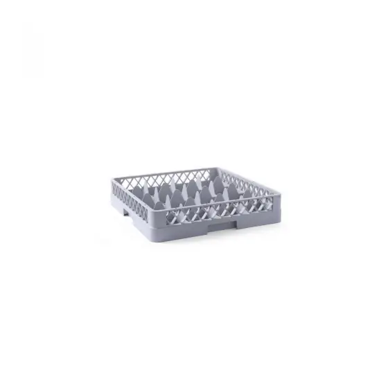 Cos universal pentru masina de spalat vase polietilena Hendi, Gri 500x500x(H)104 mm 16 compartimente Retur ușor