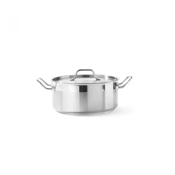 Noutate Cratita cu capac 12 Lit, 32 cm diametru x15 cm inaltime, grosime perete inox 0.8 mm, gama Hendi Profi Line, potrivita si pt uz profesional
