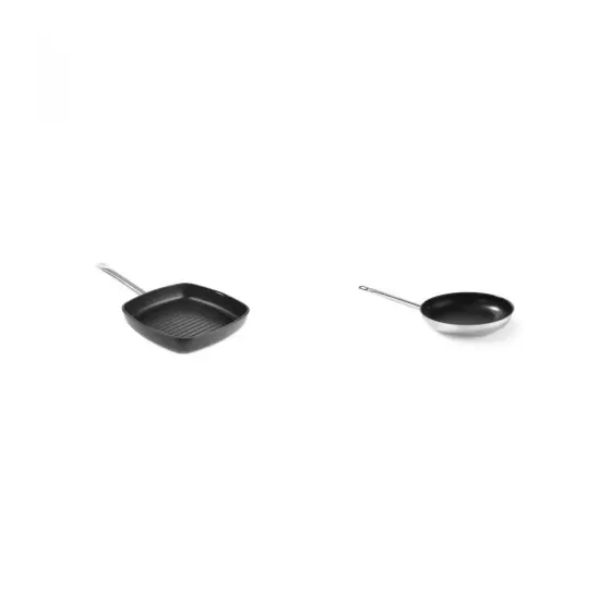Preț mic Tigaie grill Titanium (28cm) + Tigaie inox anti-aderentă