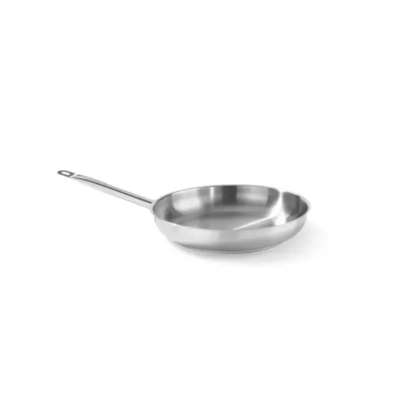 Ieftin Tigaie profesionala din inox, 24 cm diametru x 4,5 cm inaltime, Hendi Profi Line, potrivita pentru toate sursele de caldura,