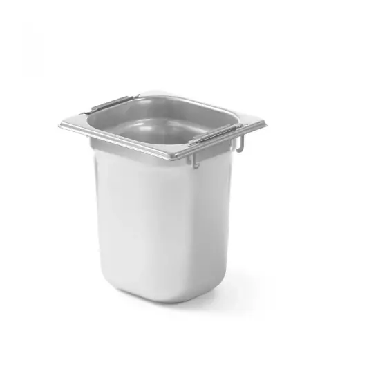 Tava Gastronorm GN 1/6, cu manere laterale, Hendi, 3,4 L, 176x162x(H)200mm Preț redus