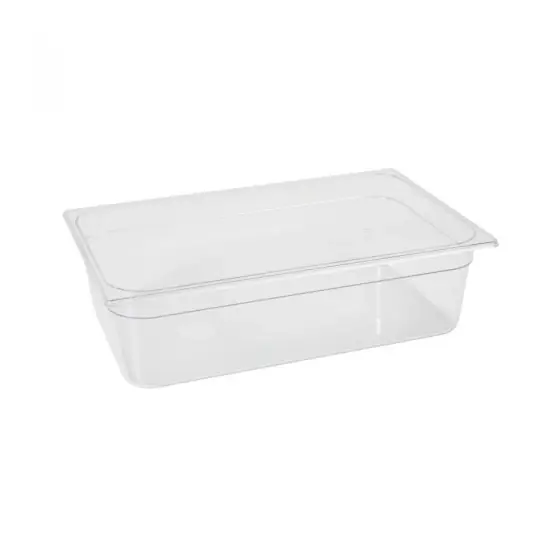 Ofertă Tava Hendi Gastronorm GN 1/1 150 mm, 21 lt, policarbonat transparent, rezistenta la temperature -40 gr. Celsius/ 110 gr. Celsius