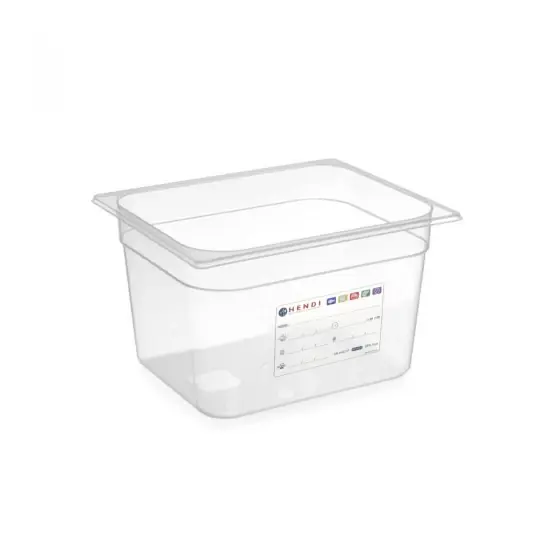 Tava Gastronorm GN1/2, 325x265x(H)200mm 12.5 litri, polipropilena, cu marcaj HACCP, Hendi Ieftin