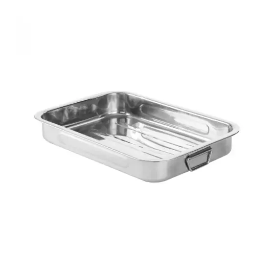 Tava cuptor cu manere, Hendi, inox, 31.5x24x(H)5 cm, rezistenta in interval de temperatura -40/240 gr C Noutate