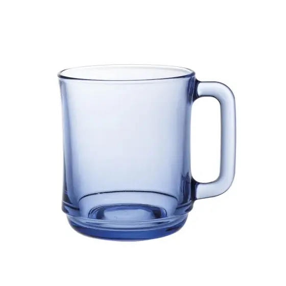 Popular Cana cu maner With Handle Lys Marine din sticla, Duralex, 310 ml, set 6 buc., ø80x(H)110 mm
