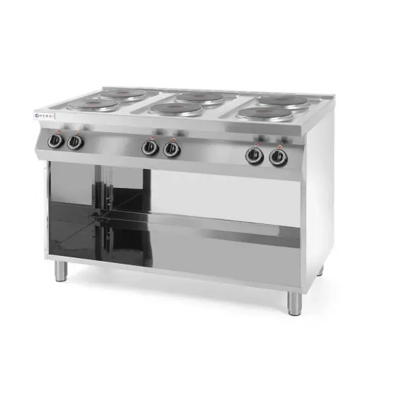 Masina de gatit Kitchen Line, 6 arzatoare electrice Hendi, 15.6W, dimensiune 1200x700x(H)900mm Expediere rapidă