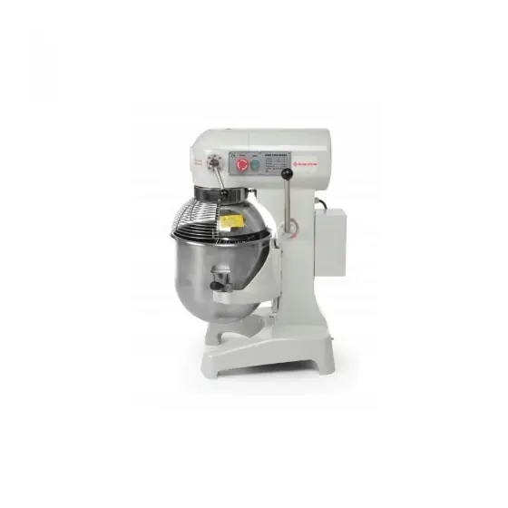 Mixer planetar spirala cu vas detasabil 1 viteza echipat cu roti pivotante vas, capac si spirala din inox 18/10 Revolution by Hendi 20 litri 750 W, Viteza bol / carlig: 19/193 rpm, 400x500x (H) 850 mm Discount