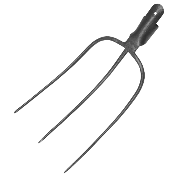 Lichidare de stoc Furca forjata gri carbon Evotools, 3 dinti, 20 cm