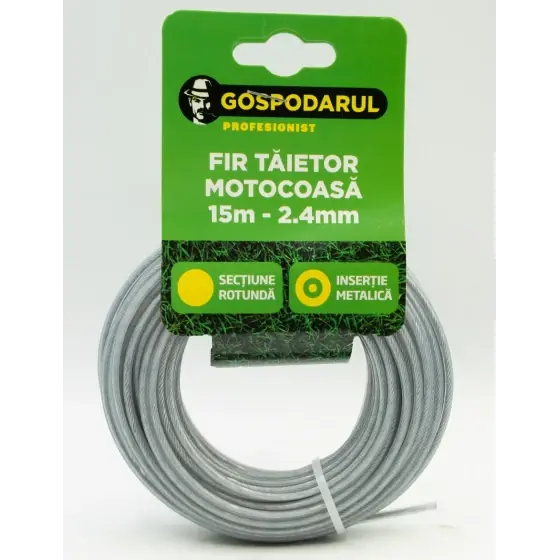 Reducere specială Fir taietor cu insertie metalica 15m - 2.4mm (sectiune rotunda) (MC)