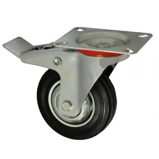 Reducere de preț Roata Carucior 5" - Talpa Metal - Rulment - 125/37.5-50 - Frana