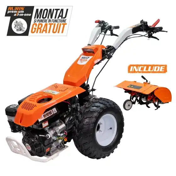 Motocultivator RURIS 1077S + freză de săpat SX77 Preț redus