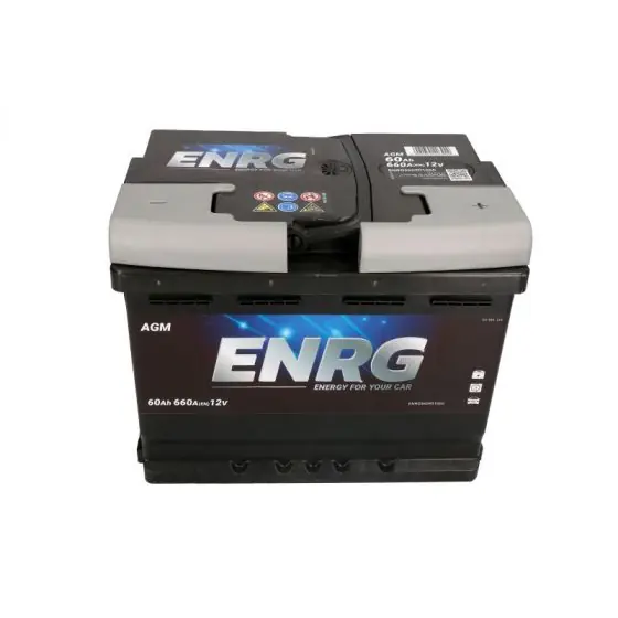 Acumulator ENRG 12V 60Ah/660A START&STOP AGM Popular