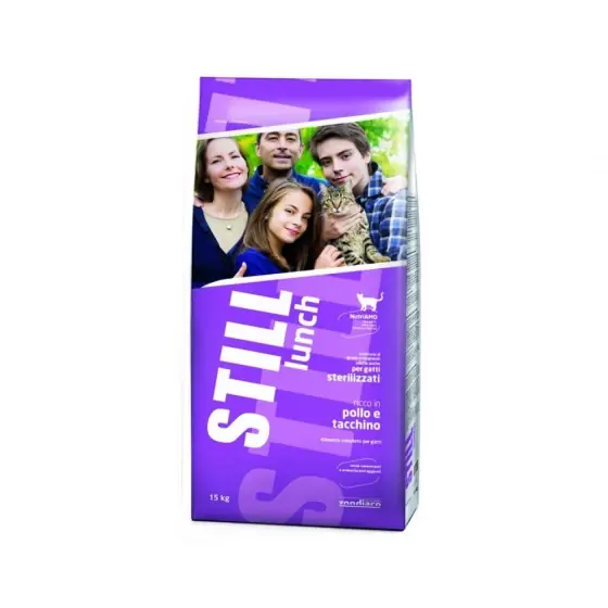 Disponibil imediat Hrana Uscata Pentru Pisici Sterilizate Golosi Still Lunch Cu Pui Si Curcan 15Kg