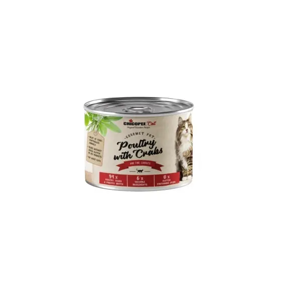 Cumpără acum Hrana Umeda Pentru Pisici Super-Premium Chicopee Pui&Crabi Pate 200G/H5083