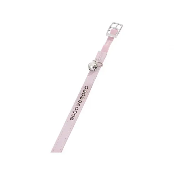 Zgarda Pentru Pisici Flamingo Monte Carlo Pink Cu Clopotel & Strasuri 30Cmx10Mm Chilipir