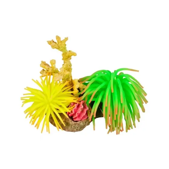 Decor Pentru Acvariu Roca Cu Anemone Flamingo 13X9X13Cm Cel mai vândut