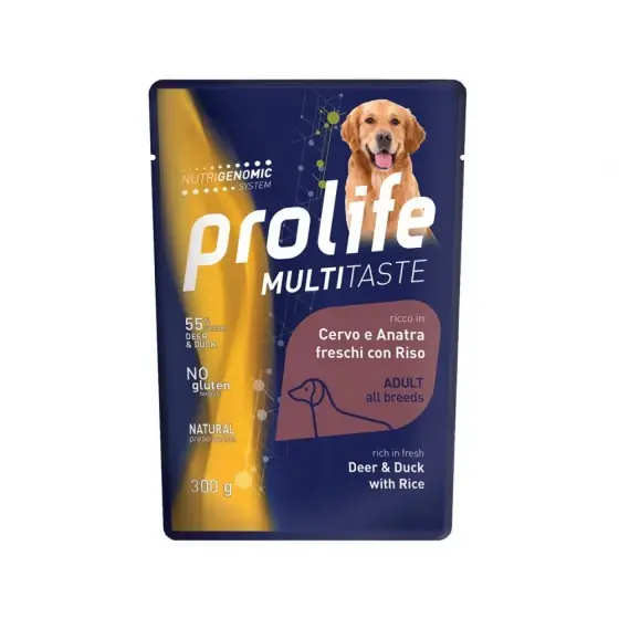 Hrana Umeda Pentru Caini Premium Prolife Dog Plic Cerb/Rata/Orez 300 G Reducere de preț