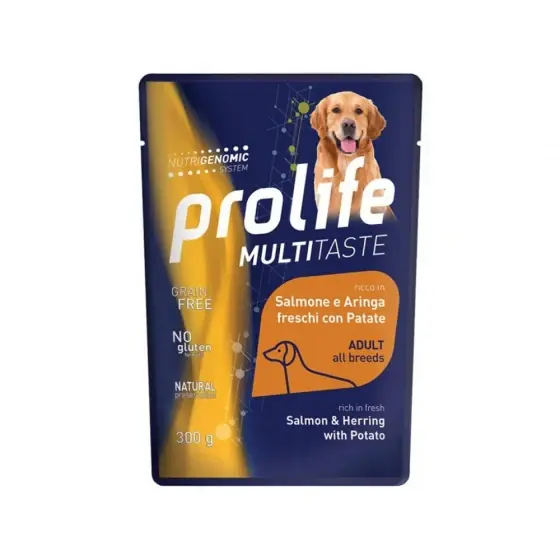 Premium Hrana Umeda Pentru Caini Premium Prolife Dog Plic Somon/Hering/Cartofi 300 G